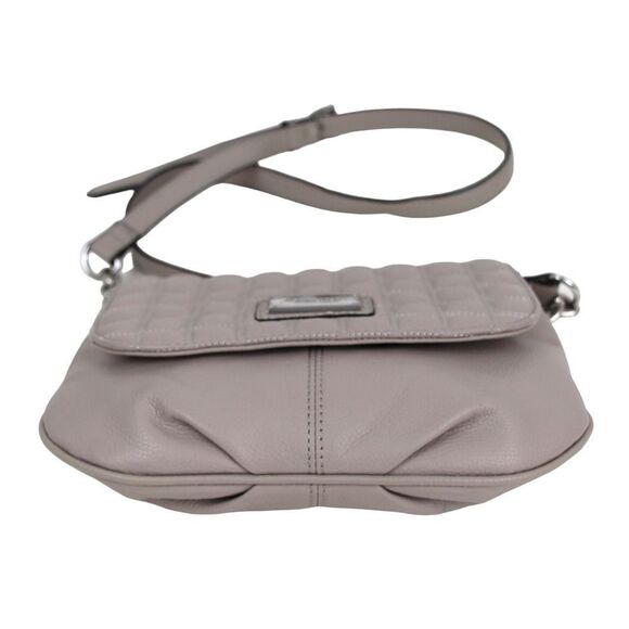 Tignanello STITCHED BEIGE GENUINE LEATHER FLAP CHAIN X-BODY SHOULDER BAG HANDBAG - Picture 8 of 15